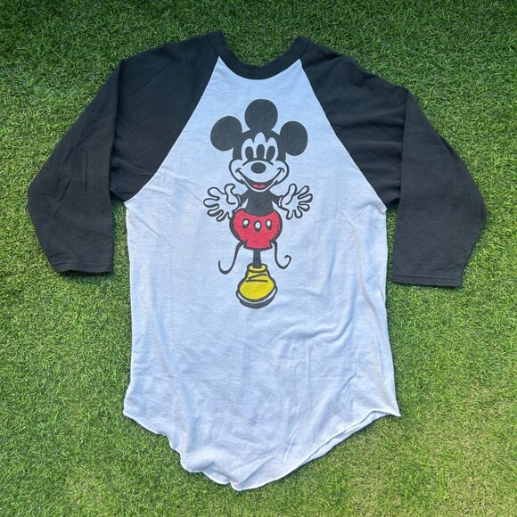 Cool Weird Mickey Mouse Baseball Shirt - Picture 1 of 9